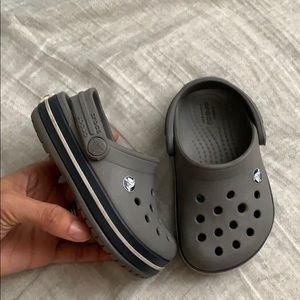Grey toddler crocs